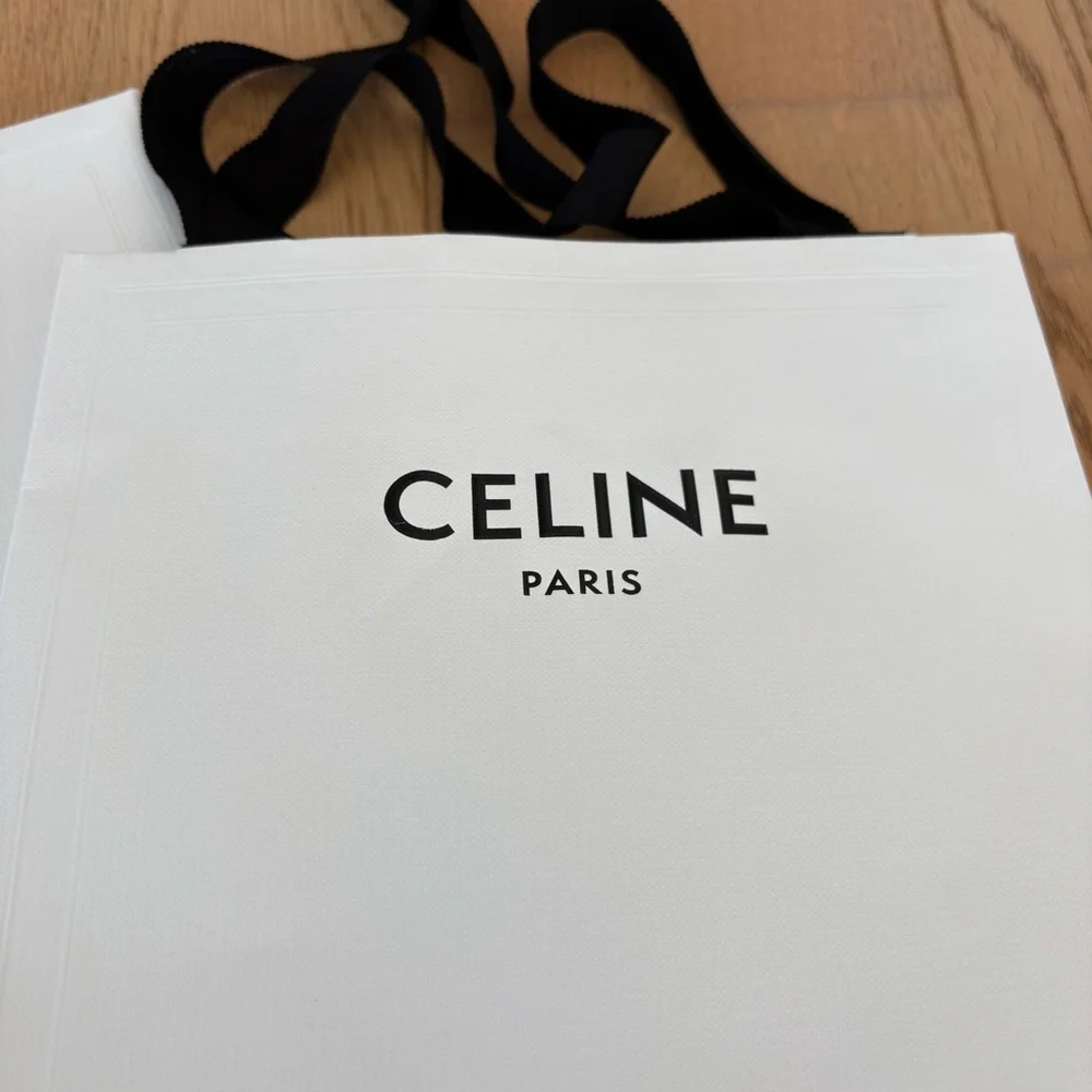 Celine White Tote and Gift Bag Set
